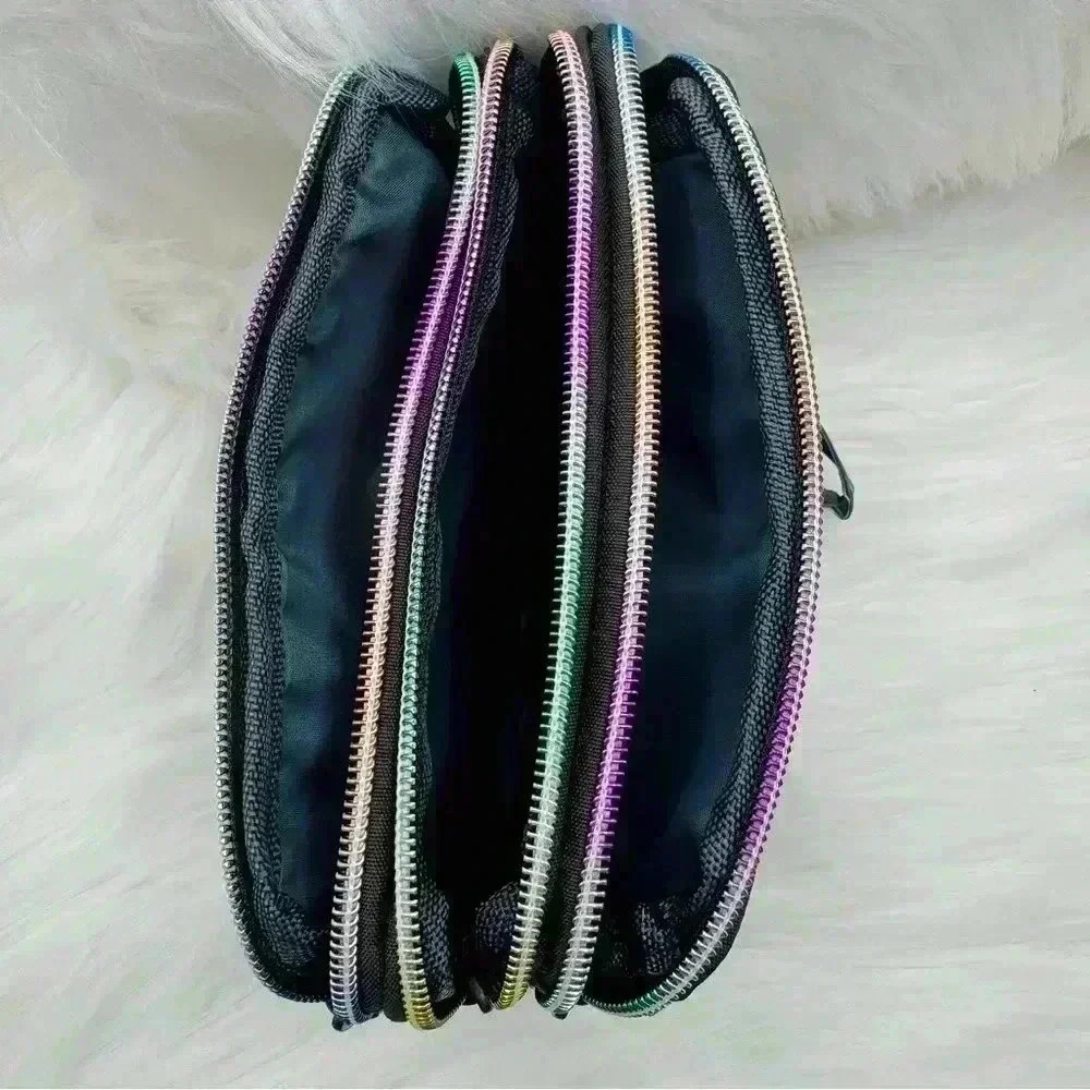 Floral Print Small Purse or Makeup Cosmetic Wristlet Blue 1 - Picture 5 of 5